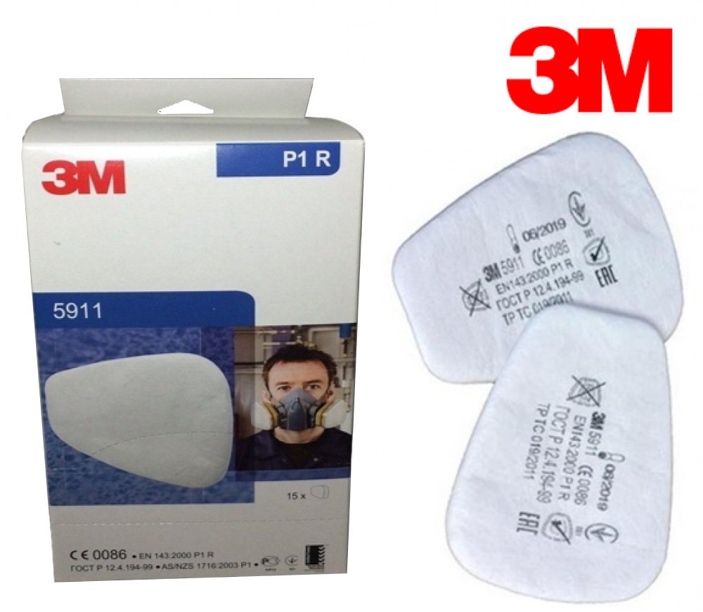 3M 5911 P1 R toz ve sis partikül fitresi 6000 serisi ve 7000 serisi maskeler için P1 filtre